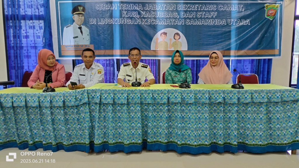 Serah Terima Jabatan  Lingkungan kecamatan samarinda Utara