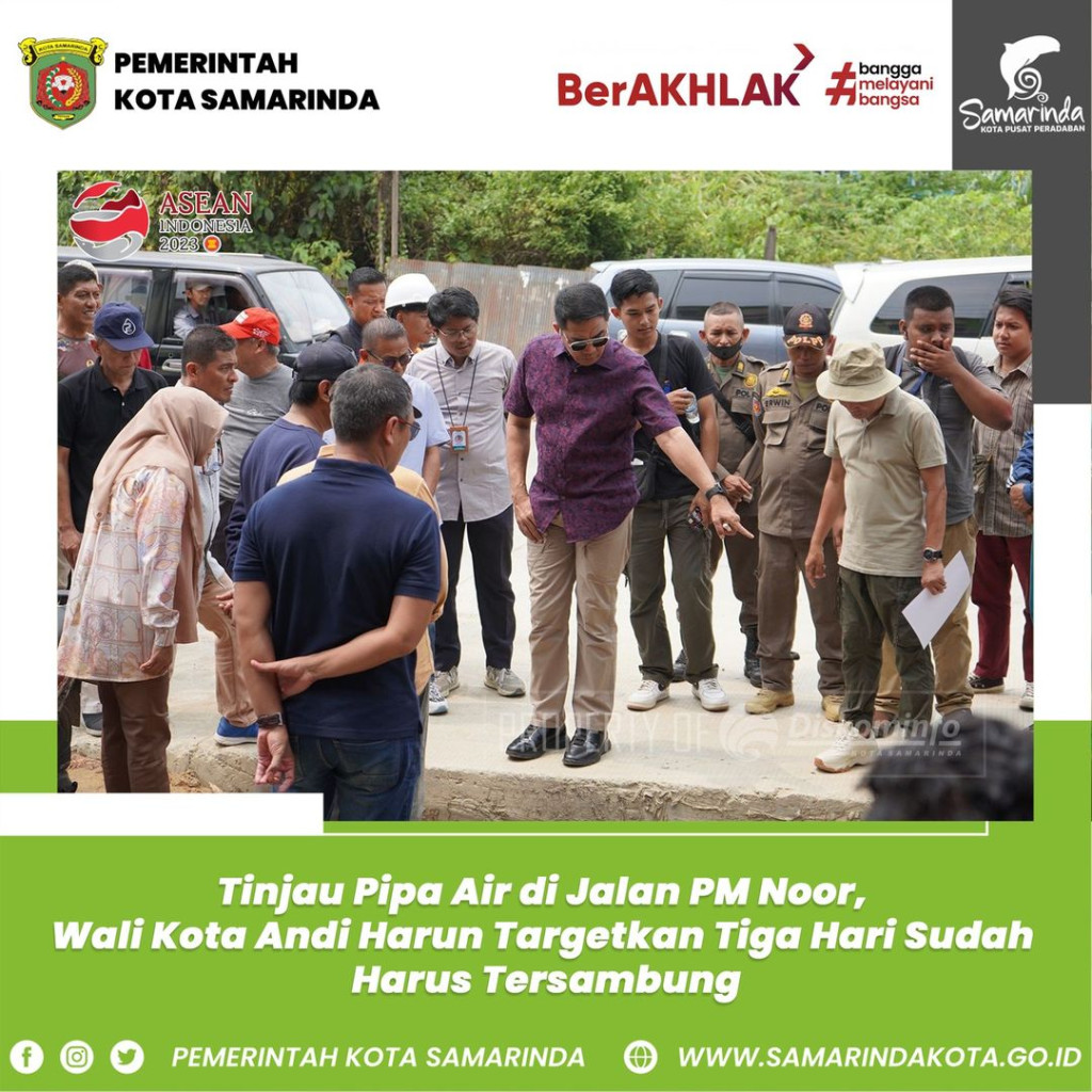 Tinjau Pipa Air di Jalan PM Noor