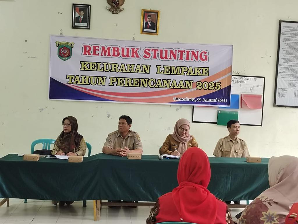 Sekcam Samarinda Utara Dalam Rapat Rembuk Stunting Kelurahan Lempake Samarinda