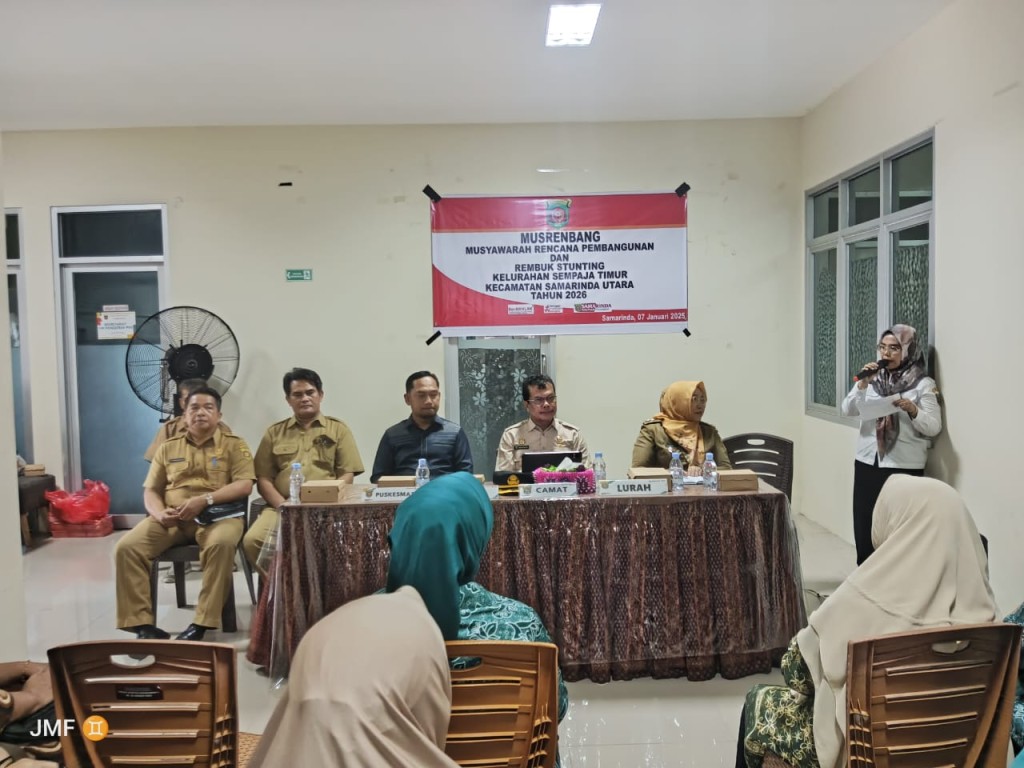Musyawarah Perencanaan Pembangunan (Musrenbang) dan Rembuk Stunting di Kelurahan Sempaja Timur.