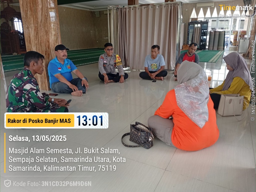 Rapat Koordinasi (Rakor) penanganan banjir di Posko MAS