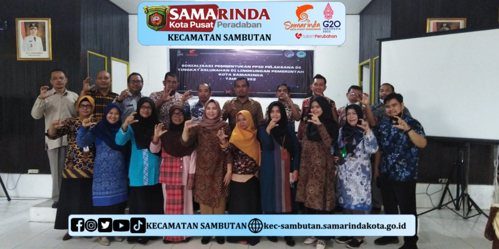 Sosialisasi Pembentukan Pejabat Pengelola Informasi dan Dokumentasi Pelaksana tingkat Kelurahan se Kecamatan Sambutan