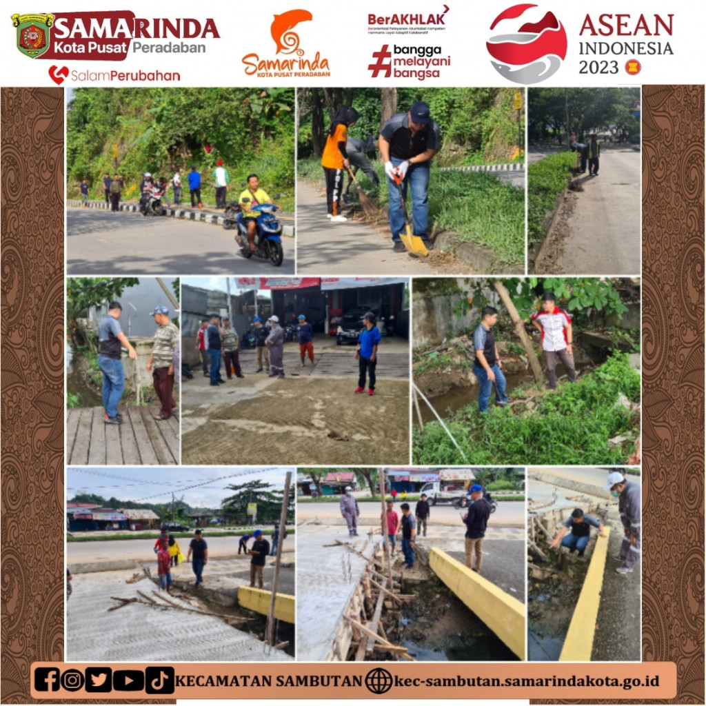 Gotong Royong di Sepanjang Jalan Kapten Soedjono Kelurahan Sungai Kapih