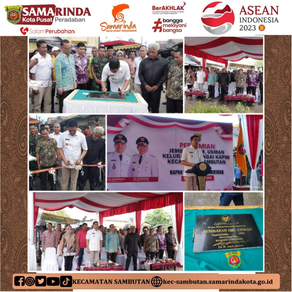 WALIKOTA RESMIKAN JEMBATAN HM USMAN, SUNGAI KAPIH