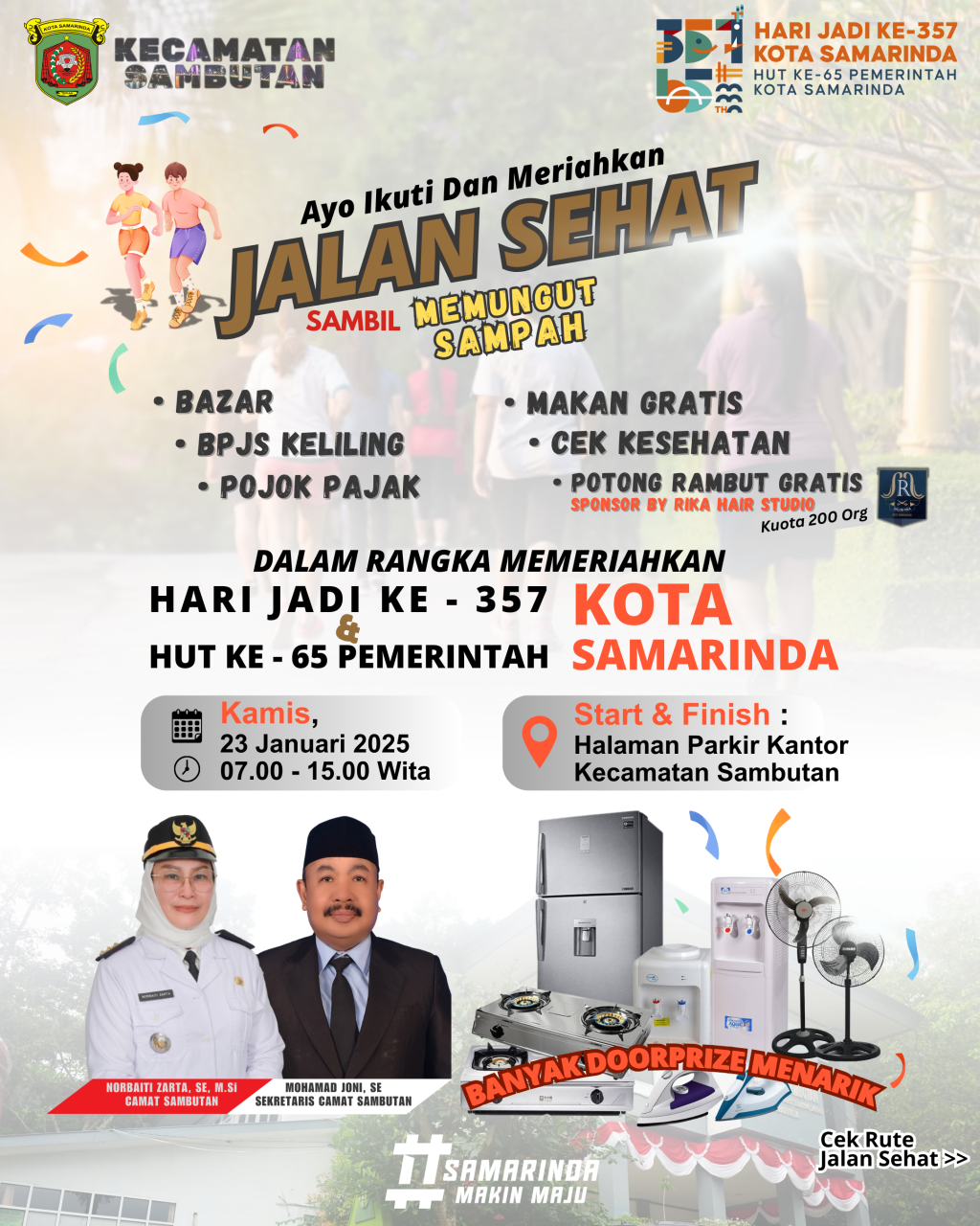 Ayo Ikuti Dan Meriahkan Jalan Sehat Sambil Memungut Sampah