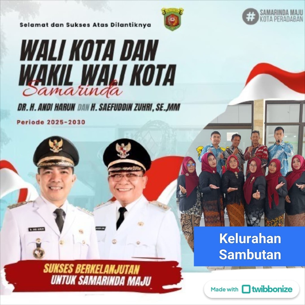 Ucapan Selamat kepada walikota baru Dr.H.Andi Harun dan wakil walikota baru H.Saefuddin Zuhri.SE,MM