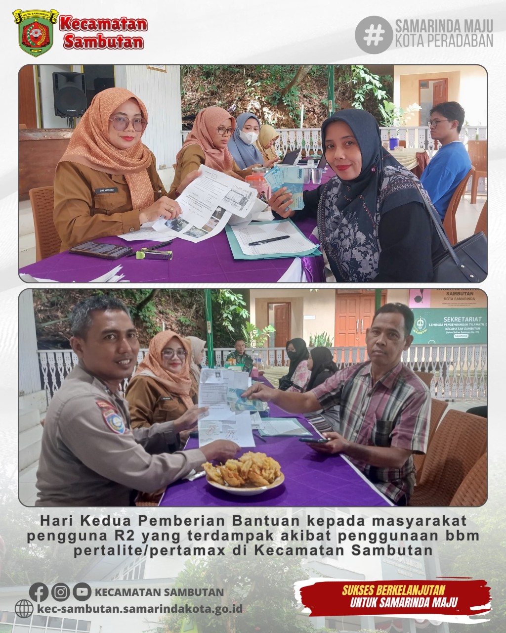 Pemberian Bantuan Perbaikan Kend. R2 Akibat Pembelian Bensin di POM Bensin Hari ke 2