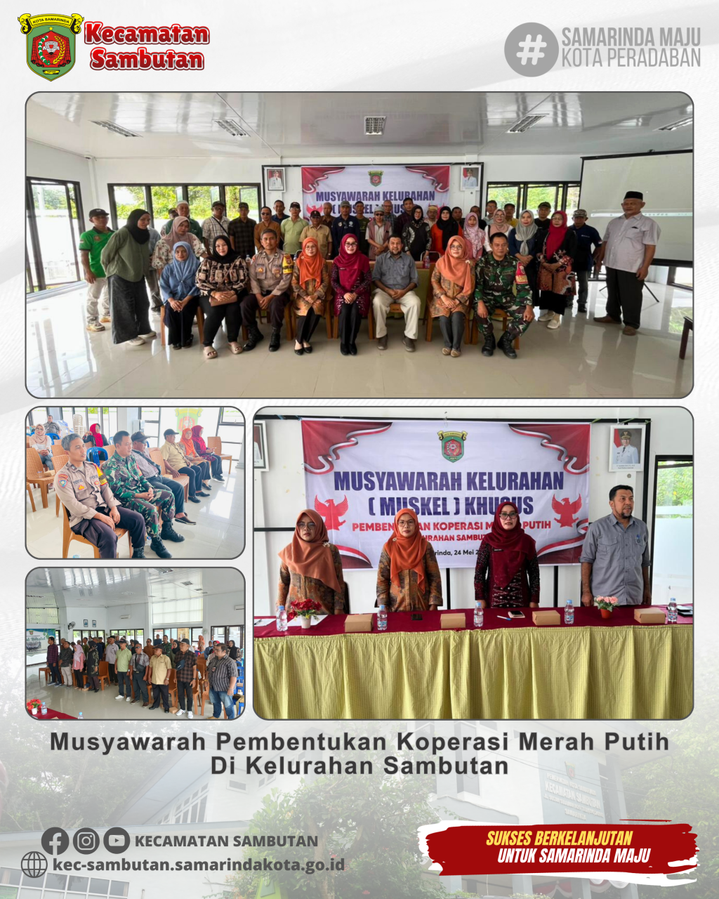 Rapat Pembentukan Pengurus Koperasi Merah Putih di Kelurahan Sambutan