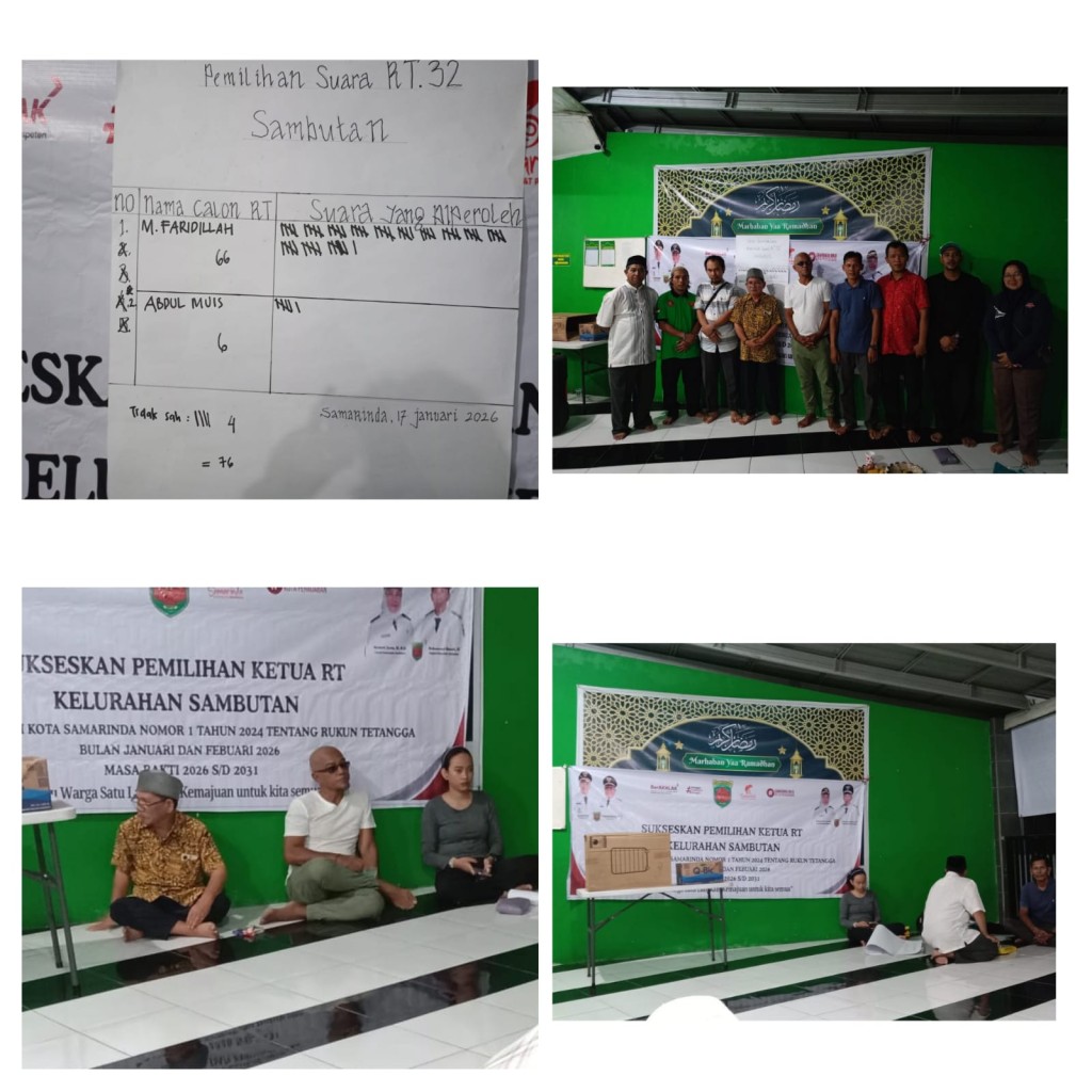 Pemilihan Ketua RT. 32 Periode Tahun 2026 - 2031