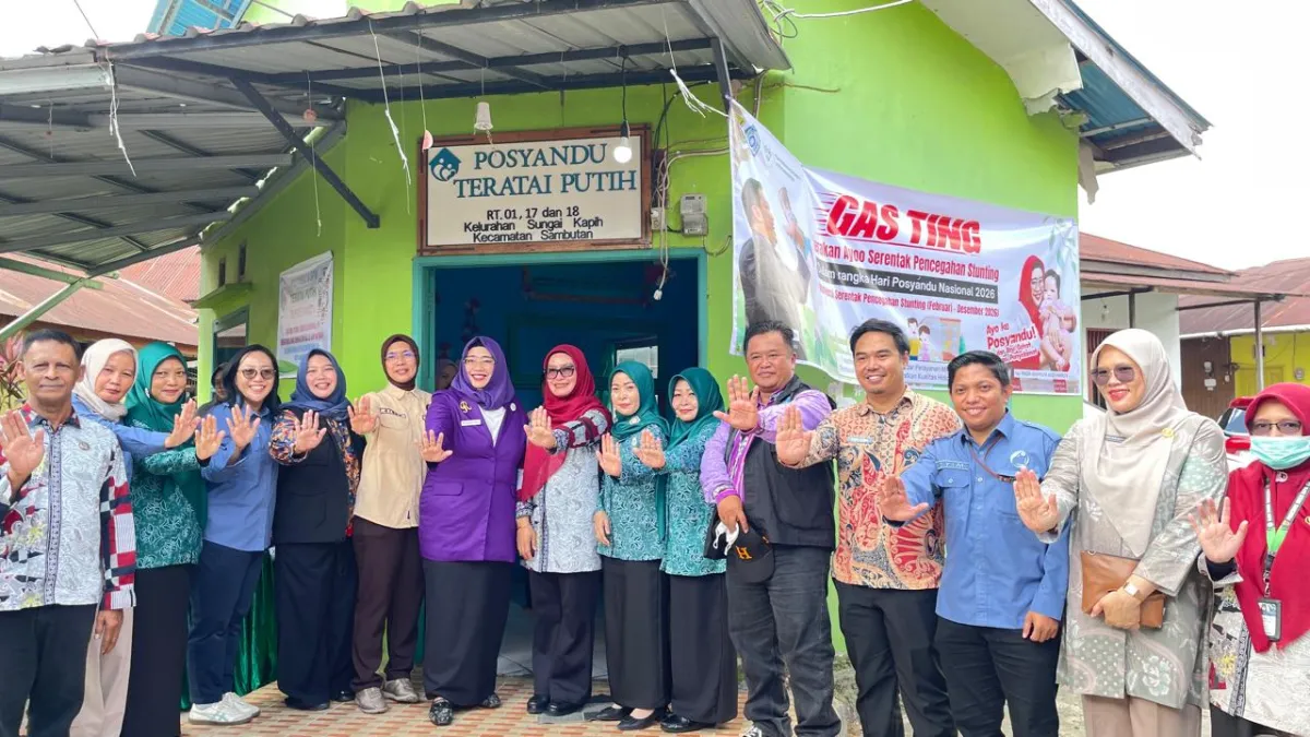 Sinergi Berantas Stunting : Ibu Walikota Tinjau Langsung GASTING di Posyandu Kecamatan Sambutan