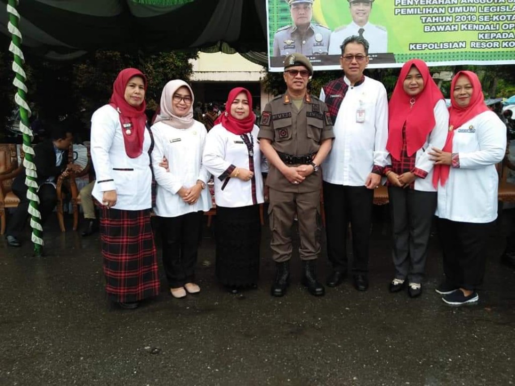 Menghadiri Kegiatan Apel Gabungan di Gor Sempaja
