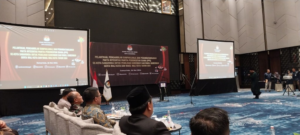 Pelantikan, Pengambilan Sumpah/Janji, dan Penandatanganan Pakta Integritas PPS se-Kota Samarinda untuk Pemilihan Gubernur dan Wakil Gubernur serta Wali Kota dan Wakil Wali Kota Tahun 2024