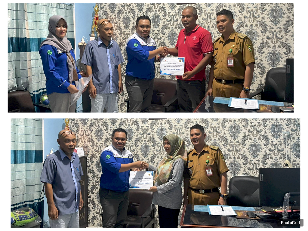Serah Terima Program Beasiswa Pendidikan oleh PT. Sagatrade Murni di Kelurahan Selili (15/07/2024)