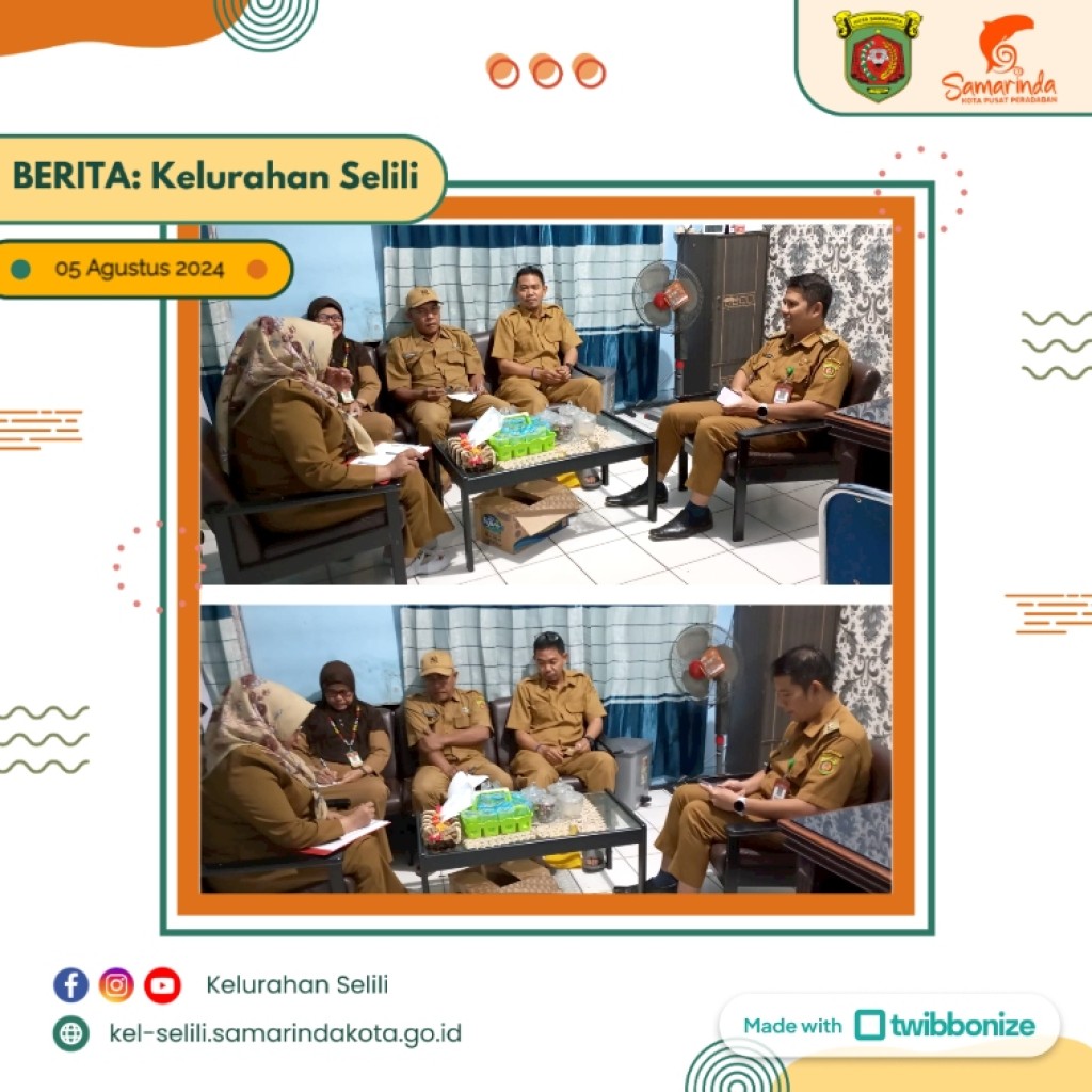 Lurah Selili Gelar Rapat Koordinasi Internal di Kelurahan Selili (06/08/2024)