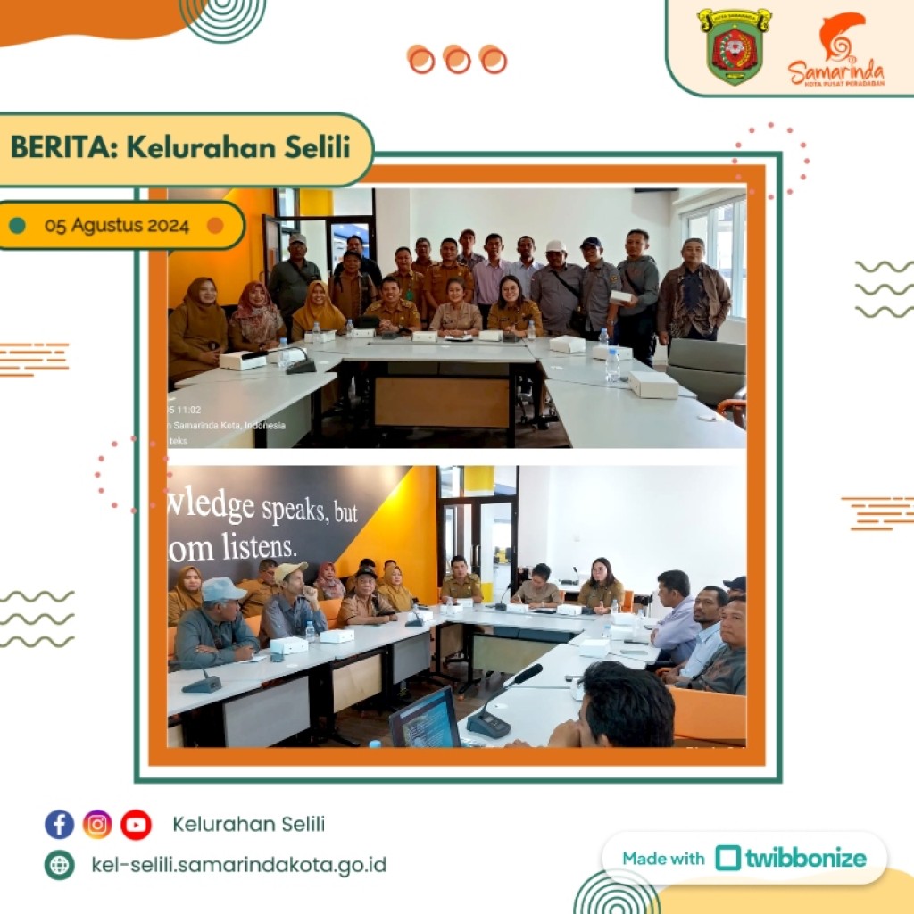 Lurah Selili Hadiri Rapat Penyampaian Informasi Terkait PBB di Bapenda Kota Samarinda (05/08/2024)