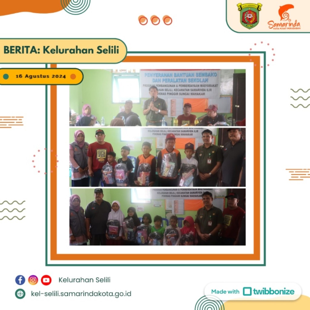 Penyerahan Simbolis Bantuan Pendidikan Pokmas PSM Keg. PROBEBAYA 2024 (16/08/2024)