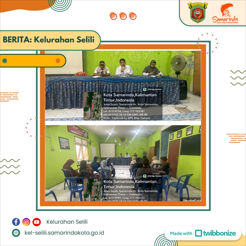 Kelurahan Selili Gelar Verifikasi Data Miskin Ekstrem, Libatkan RT dan Anggota PSM (16/04/2025)