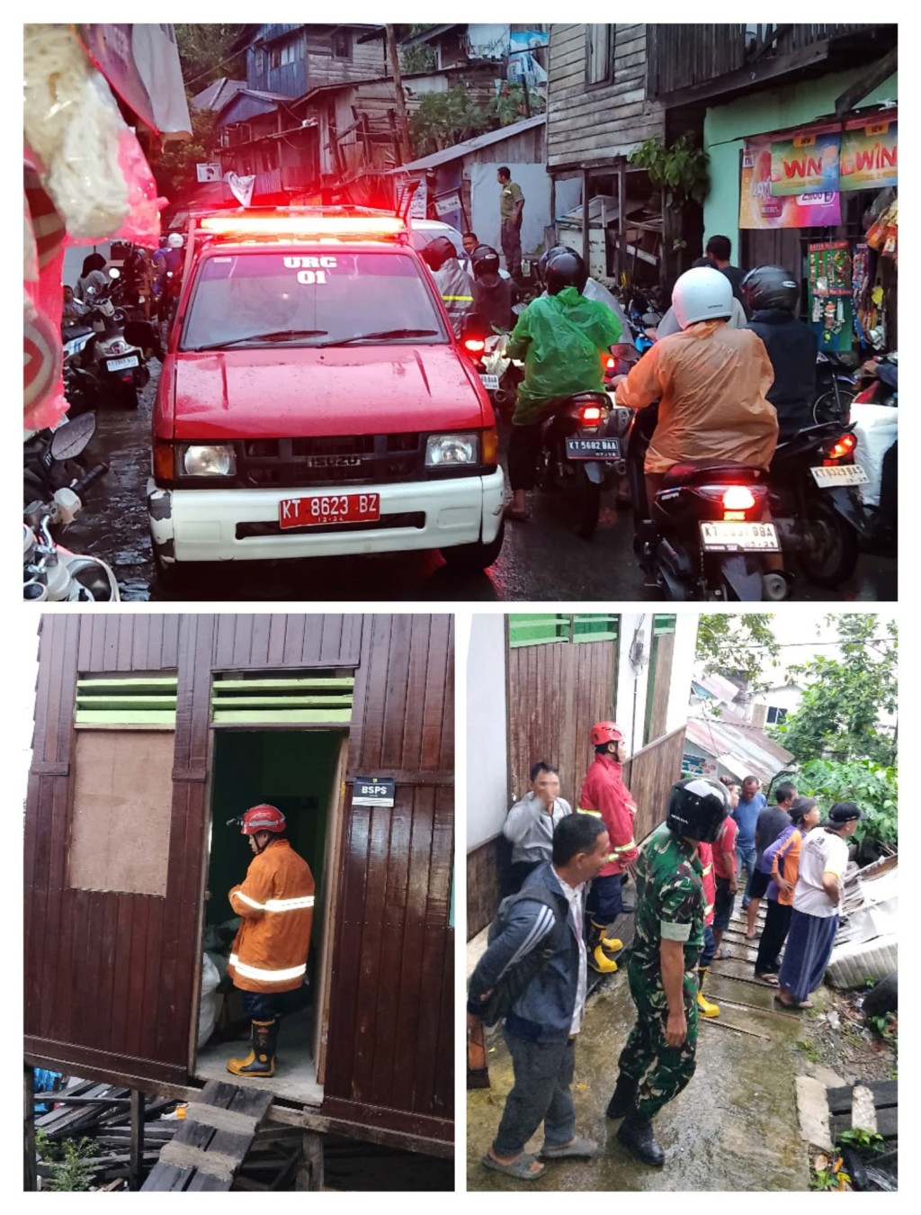 Kabel PLN Menyambar Atap Rumah Warga RT 07, Tim Gabungan Cepat Tanggap Cegah Kebakaran