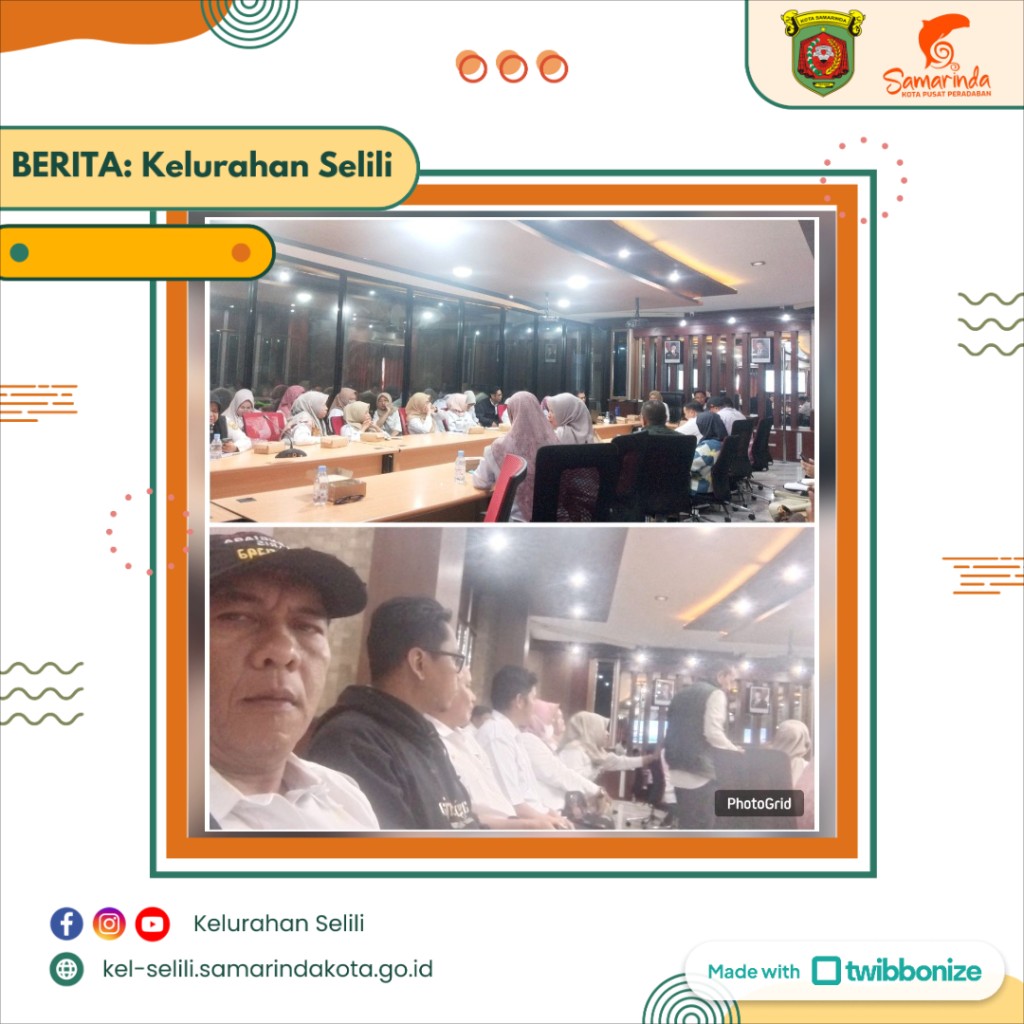 Kelurahan Selili Hadiri Rapat Koordinasi Perencanaan Kegiatan Probebaya di Bapperida Kota Samarinda (30/04/2025)