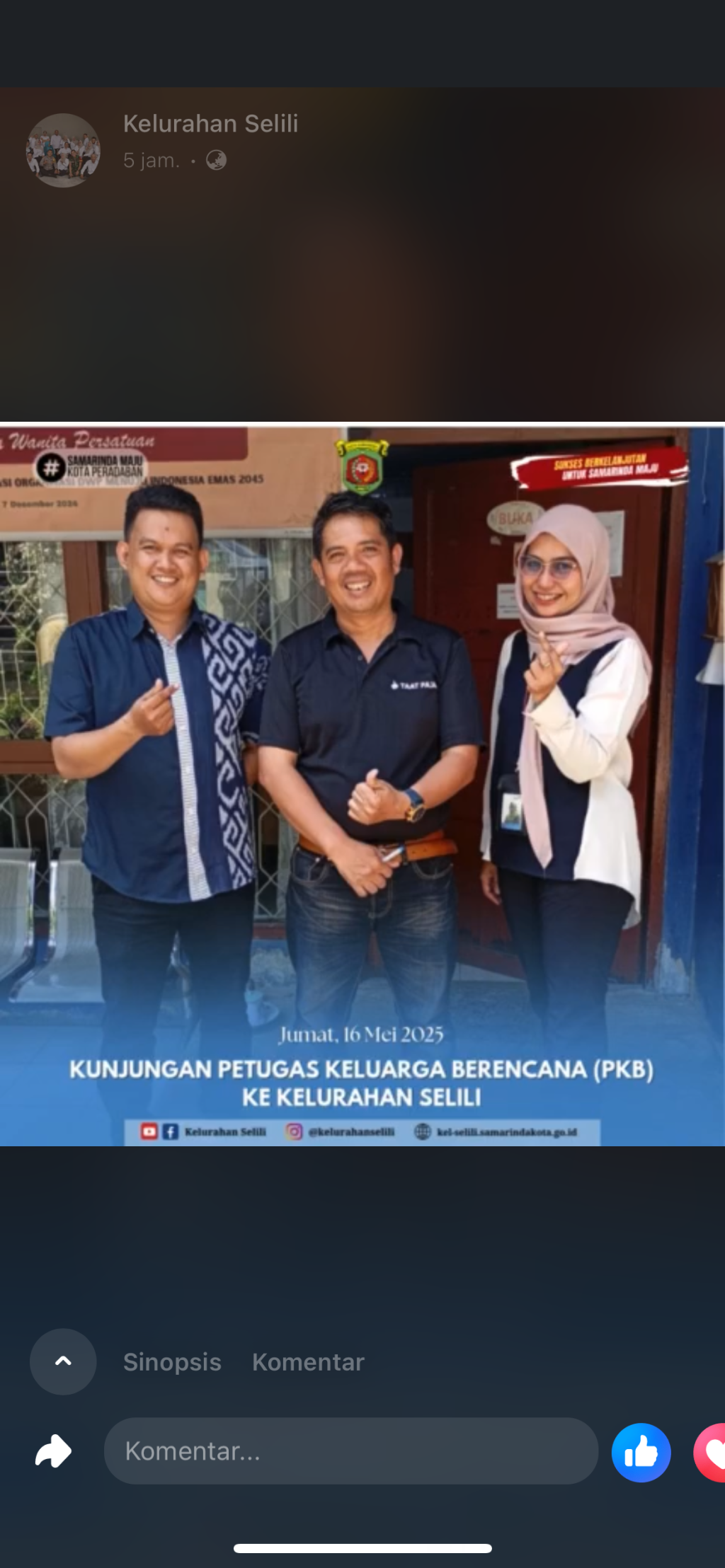 Kunjungan Petugas KB ke Kelurahan Selili (16/05/2025)