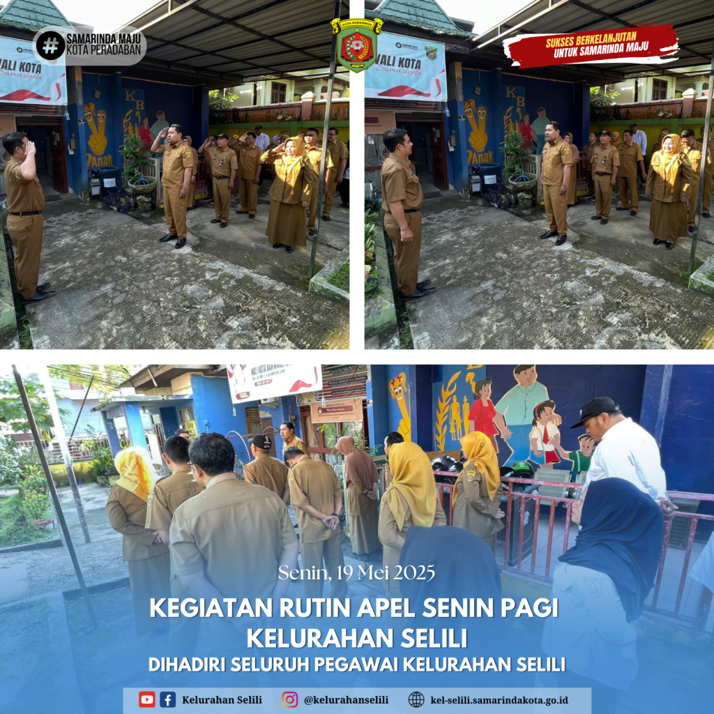 Kelurahan Selili Gelar Apel Rutin, Lurah Tekankan Kebersihan Kantor dan Persiapan Musyawarah Pembentukan Koperasi Merah Putih (19/05/2025)