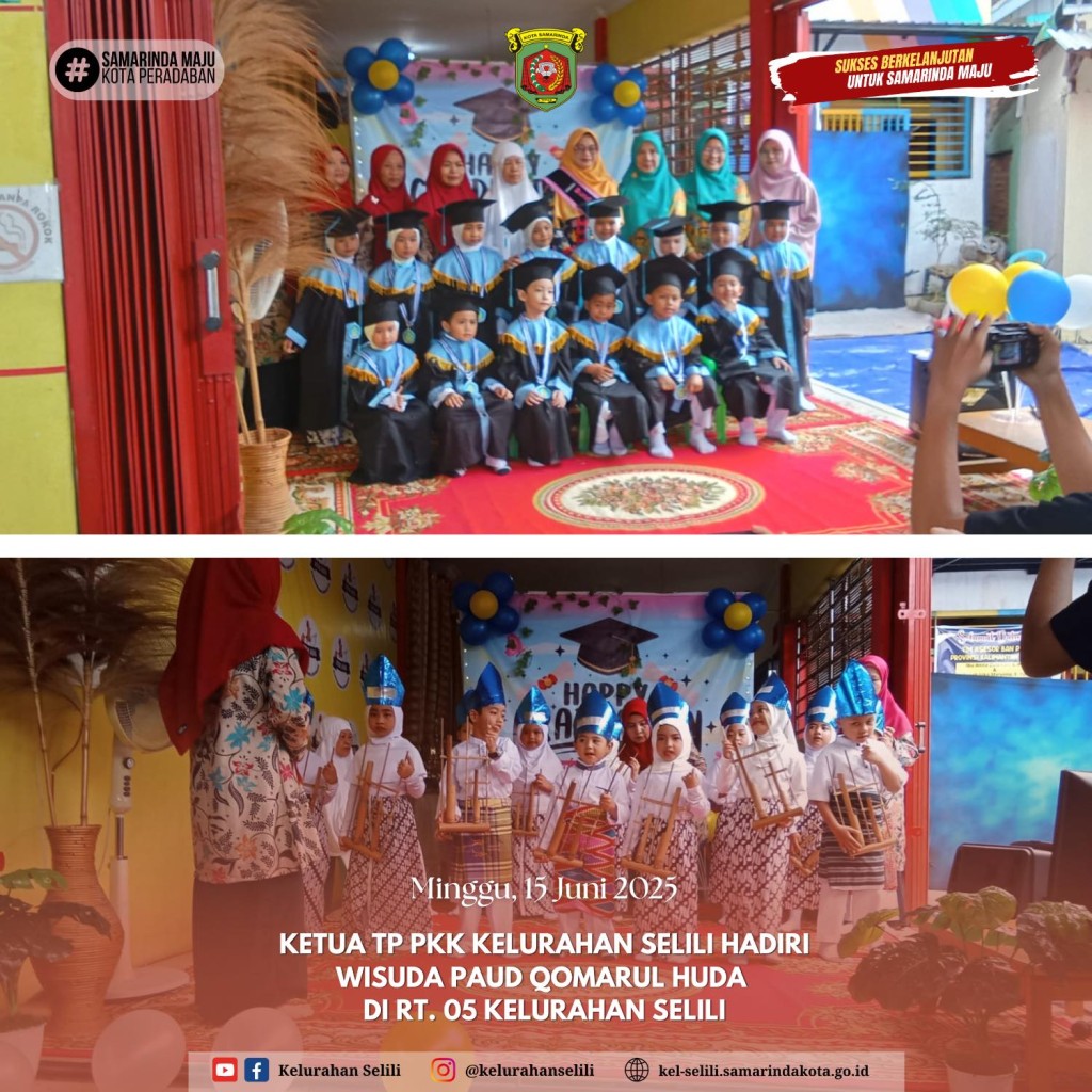 Ketua TP PKK Kelurahan Selili Hadiri Acara Wisuda PAUD Qomarul Huda di RT 05 (15/06/2025)