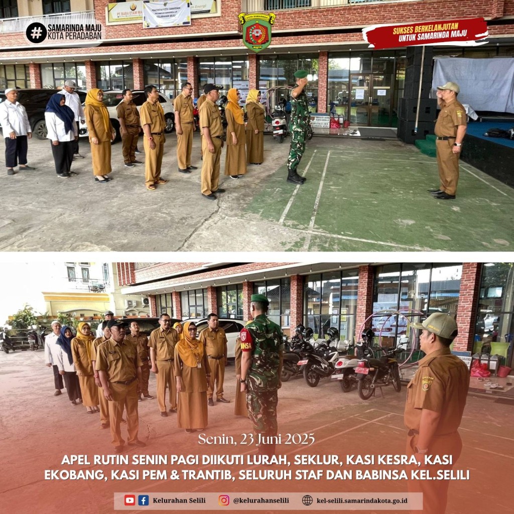 APEL RUTIN SENIN PAGI KELURAHAN SELILI, 23 JUNI 2025: MOMEN PENGUATAN DISIPLIN DAN KOORDINASI ANTAR PERANGKAT KERJA