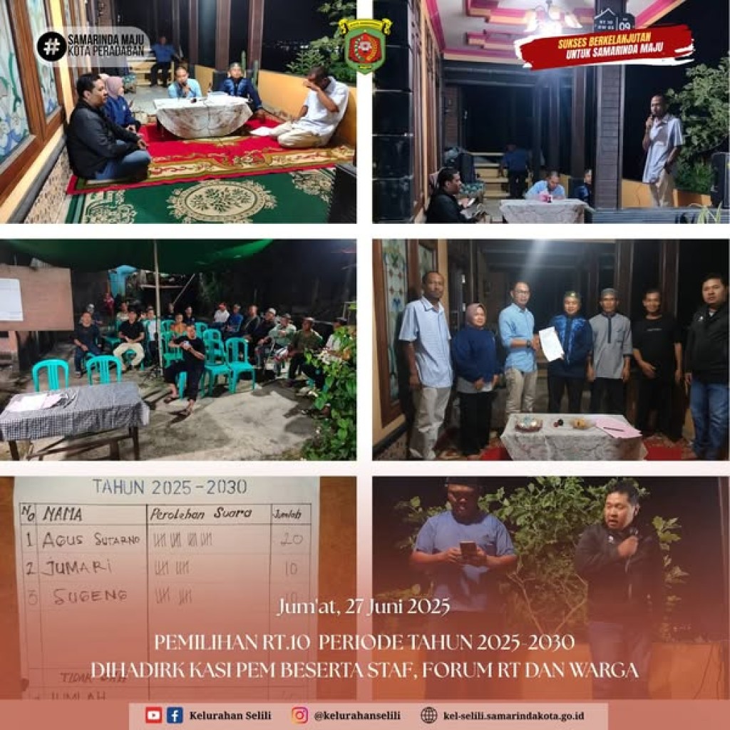 PEMILIHAN KETUA RT.10 DAN RT.11 PERIODE 2025–2030 BERJALAN DEMOKRATIS DAN KONDUSIF (27/06/2025)