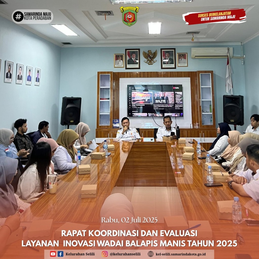 RAPAT KOORDINASI DAN EVALUASI LAYANAN INOVASI WADAI BALAPIS MANIS TAHUN 2025 (02/07/2025)