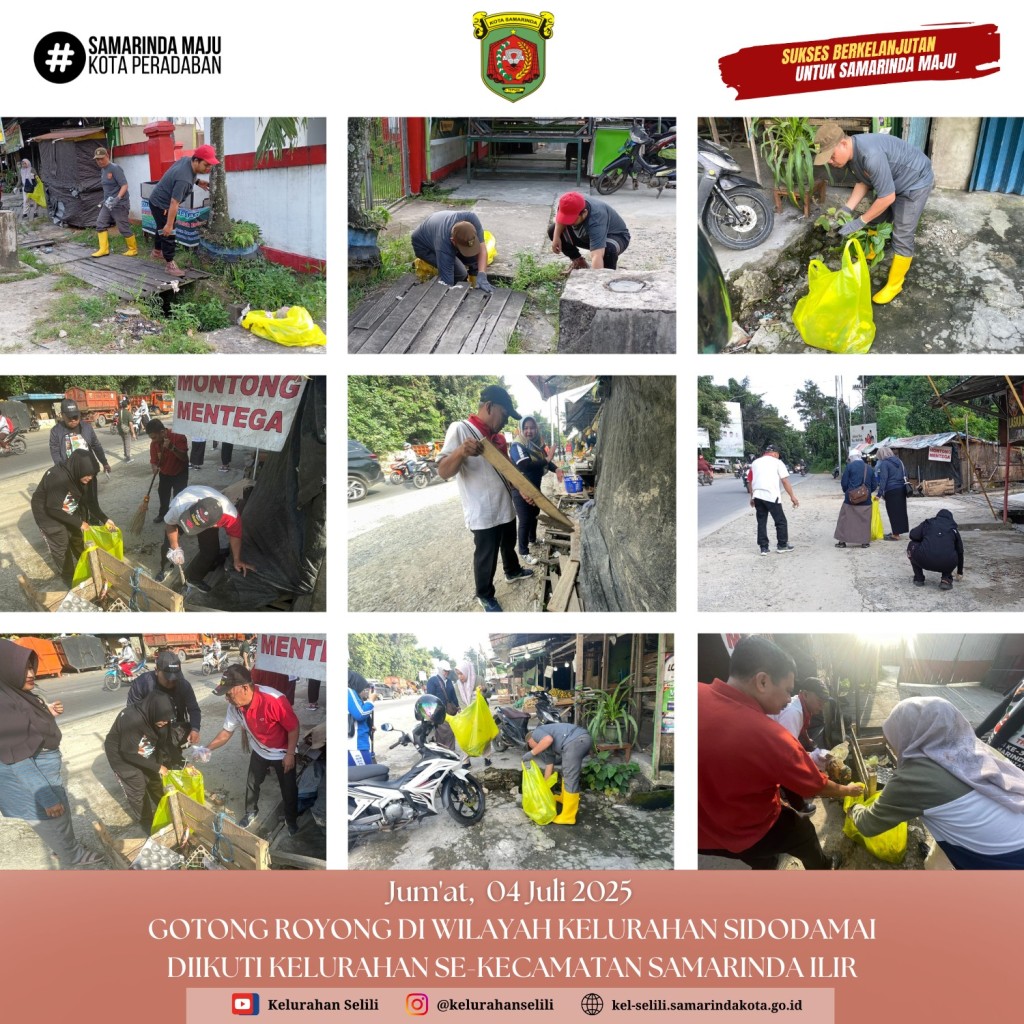Gotong Royong Bersama di Wilayah Kelurahan Sidodamai (04/07/2025)
