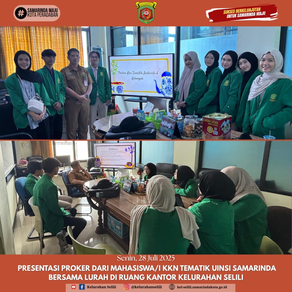 Mahasiswa KKN Tematik UINSI Samarinda Presentasikan Program Kerja di Kelurahan Selili (28/07/2025)