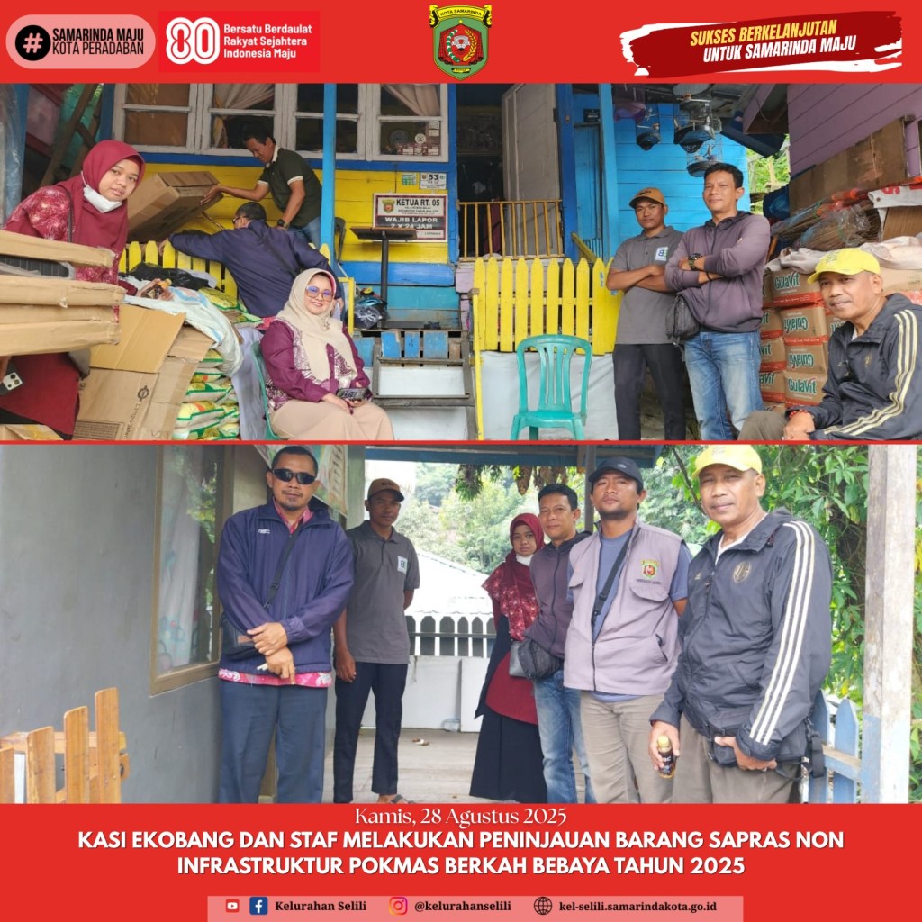 Kasi Ekobang dan Staf Lakukan Peninjauan Barang Sarpras Non-Infrastruktur Pokmas Berkah Bebaya Tahun 2025 (28/08/2025)
