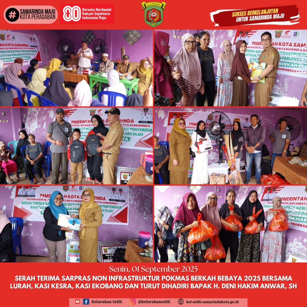 Serah Terima Sarpras Non-Infrastruktur Pokmas Berkah Bebaya 2025 (01/09/2025)