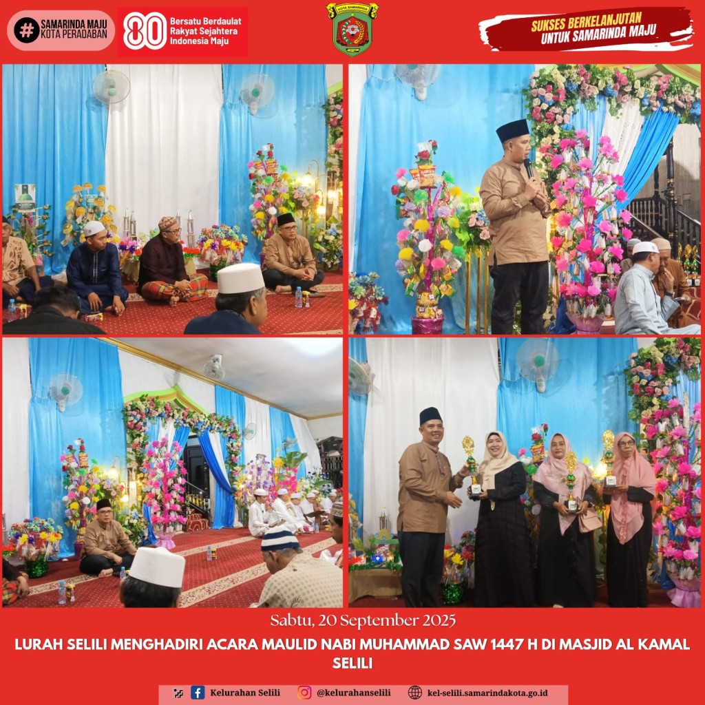 Lurah Selili Hadiri Peringatan Maulid Nabi Muhammad SAW 1447 H di Masjid Al-Kamal (20/09/2025)
