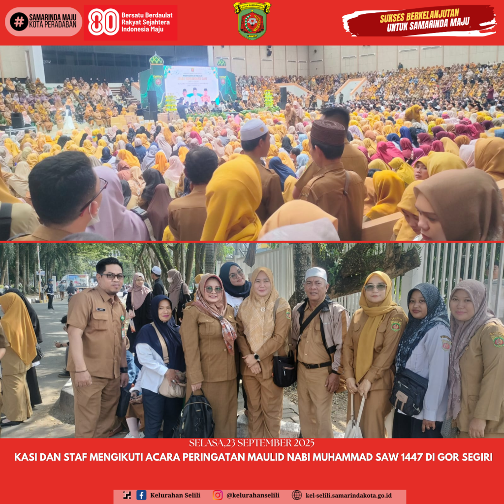 KASI DAN STAF SELILi MENGIKUTI ACARA PERINGATAN MAULID NABI MUHAMMAD SAW 1447 H  (23/09/2025)
