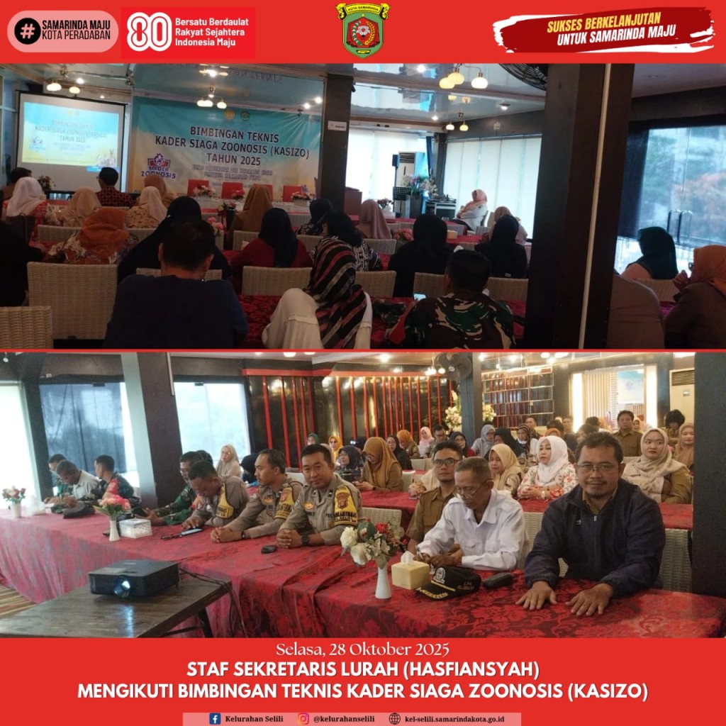Staf Sekretaris Lurah (Hasfiansyah) mengikuti Bimbingan Teknis Kader Siaga Zoonosis(Kasizo) (28/10/2025)