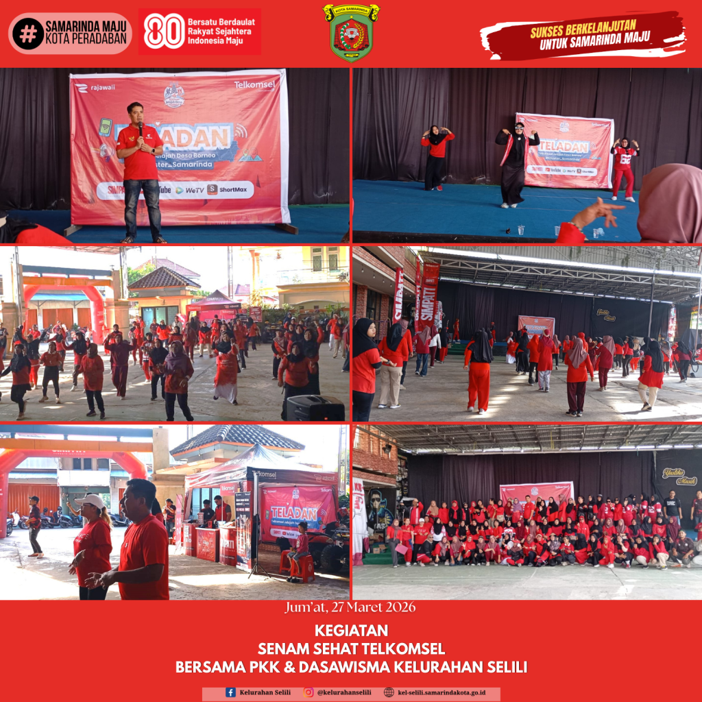 Kegiatan Senam Sehat Telkomsel Bersama PKK & Dasawisma Kelurahan Selili (27/03/2026)