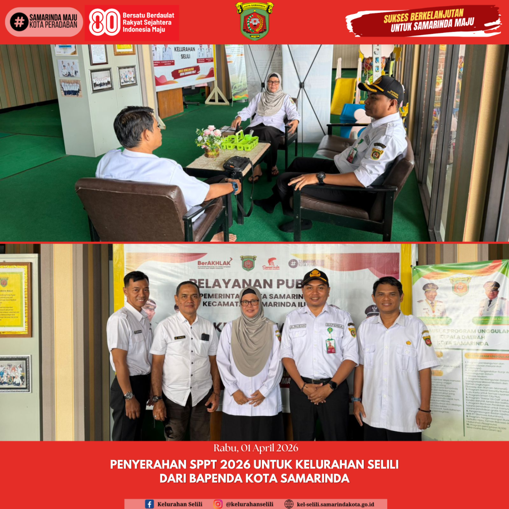 Penyerahan SPPT 2026 untuk Kelurahan Selili dari Bapenda Kota samarinda (01/04/2026)