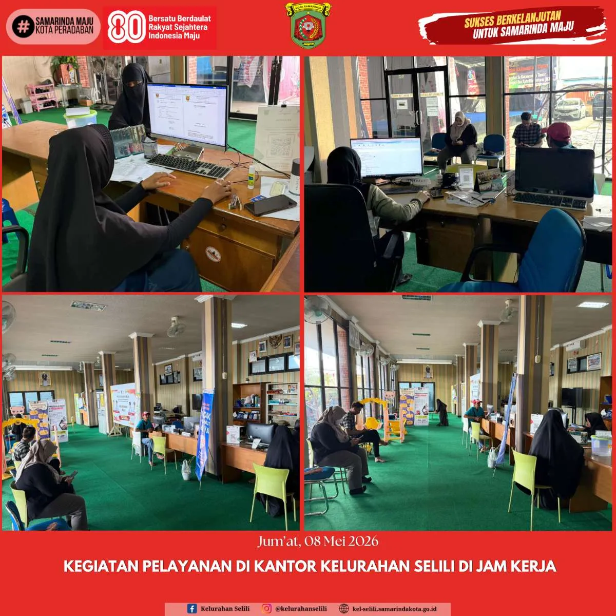  Kegiatan Pelayanan di kantor Kelurahan Selili di jam kerja (08/05/2026)