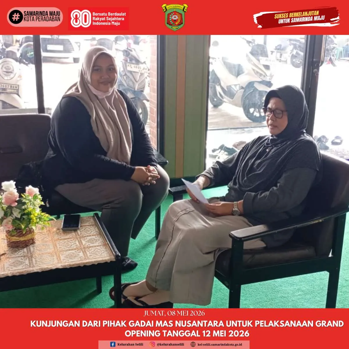 Kunjungan dari Pihak Gadai Mas Nusantara untuk Pelaksanaan Grand Opening tanggal 12 Mei 2026 (08/05/2026)