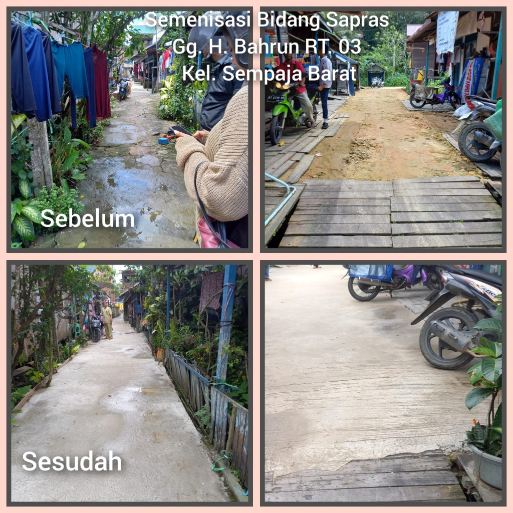 Semenisasi Bidang Sapras Jl. Wahid Hasyim Gg. H Bahrun RT.03