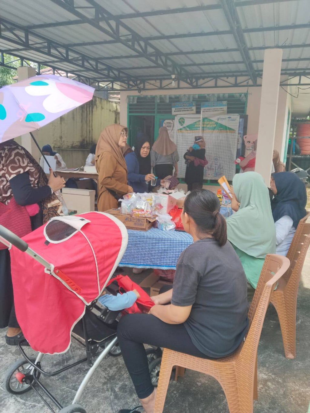 Giat, Selasa 14 Oktober 2025 Monitoring kegiatan Rutin Posyandu Melati (Balita) di Perum TVRI Graha Asri RT 05 dihadiri Kasi Kesra.