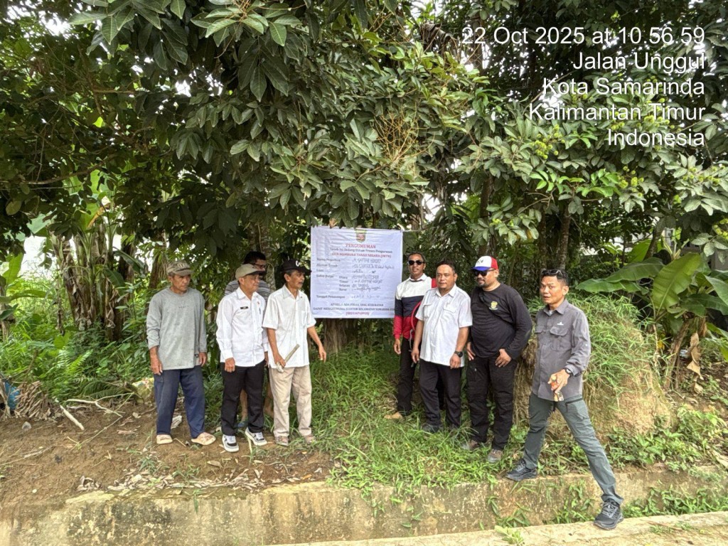 Giat pagi, Rabu 22 Oktober 2025 Monitoring Lokasi di Jl KH Wahid Hasyim II GG Unggul RT 10 dihadiri Kasi Tapem beserta staf.