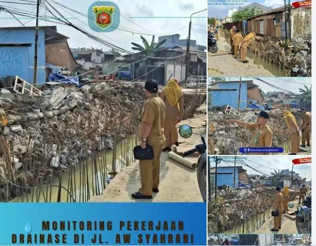 MONITORING PEKERJAAN DRAINASE JL. AW SYAHRANI RT 02 WILAYAH KELURAHAN SEMPAJA BARAT