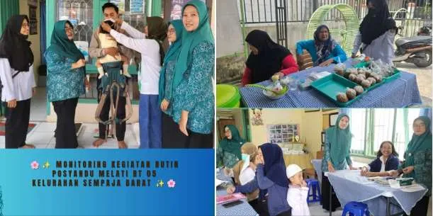 MONITORING KEGIATAN RUTIN POSYANDU MELATI RT 05 KELURAHAN SEMPAJA BARAT