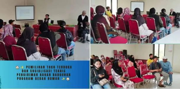 PEMILIHAN TOKO TERBUKA DAN SOSIALISASI TEKNIS PENGIRIMAN BAHAN BANGUNAN PROGRAM BEDAH RUMAH