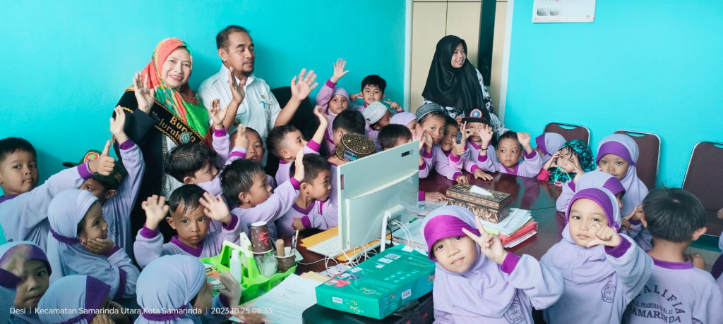 Kunjungan Tk Kalifia di Kantor Kelurahan Sempaja Selatan