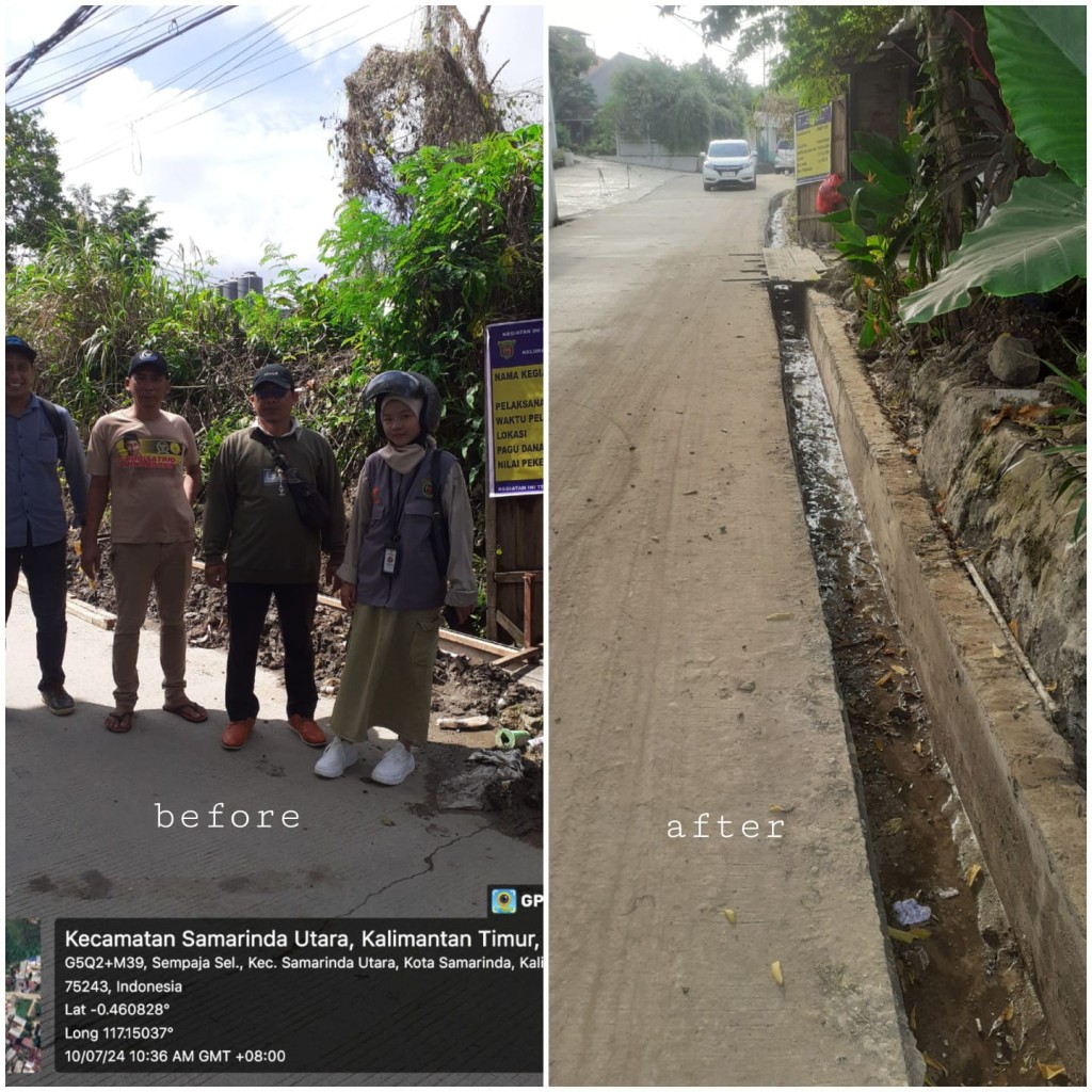 Monitoring kegiatan lapangan probebaya bidang sarana dan prasarana (fisik) diwilayah kelurahan sempaja selatan RT. 007