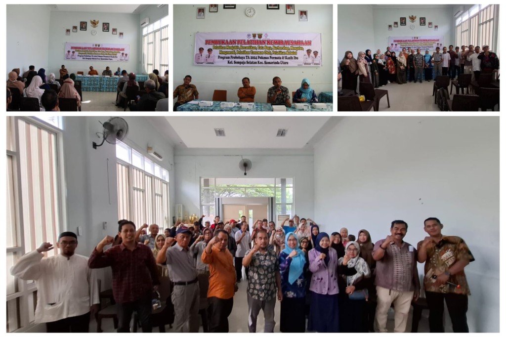 Pembukaan Pelatihan Keterampilan usaha/Kerja Kegiatan Pemberdayaan Masyarakat Probebaya 2024 yang bekerjasama dengan LPK Dian Family