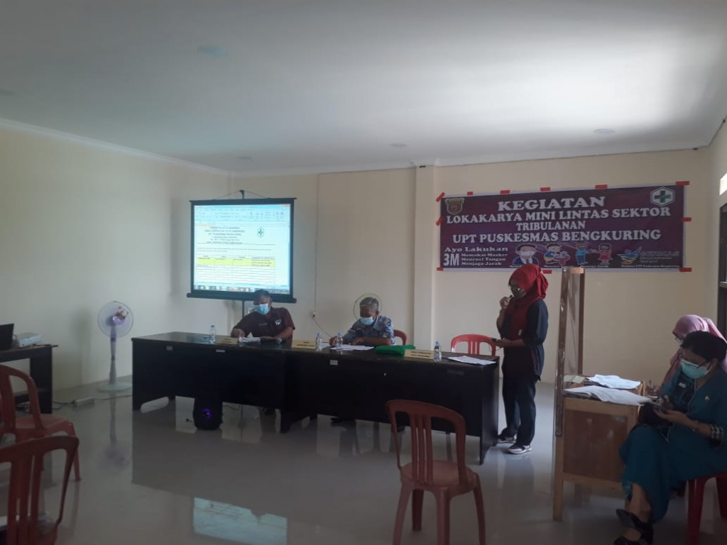 KEGIATAN LOKAKARYA MINI LINTAS SEKTOR TRIBULANAN oleh UPT PUSKESMAS BENGKURING